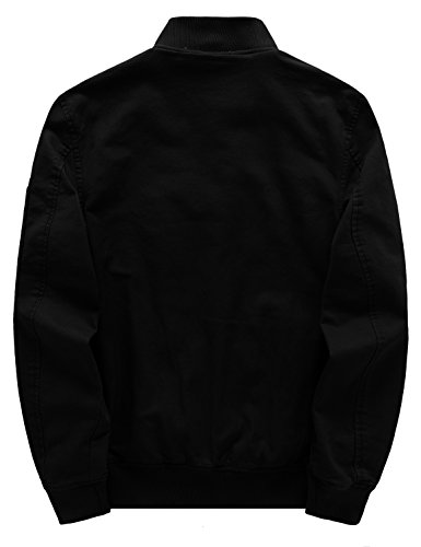 WenVen Men's Lightweight Cotton Flight Bomber Jacket Casual Military Style Perfect for Casual Wear
| WenVen Men's Light