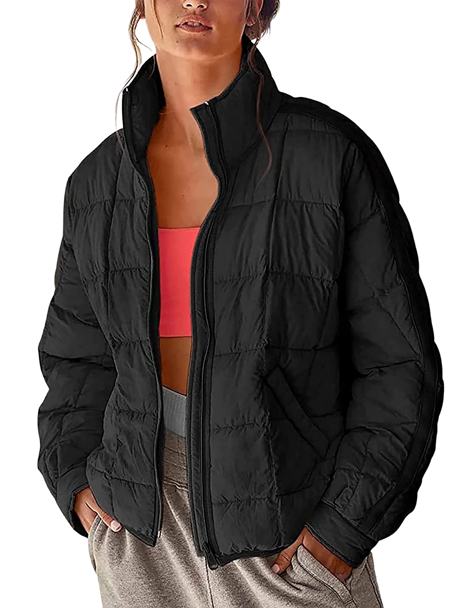 Xiaoxuemeng Women's Quilted Puffer Jacket Zip Up Lightweight Padded Coat for Cold Weather Travel and Adventure
| Xiaoxu