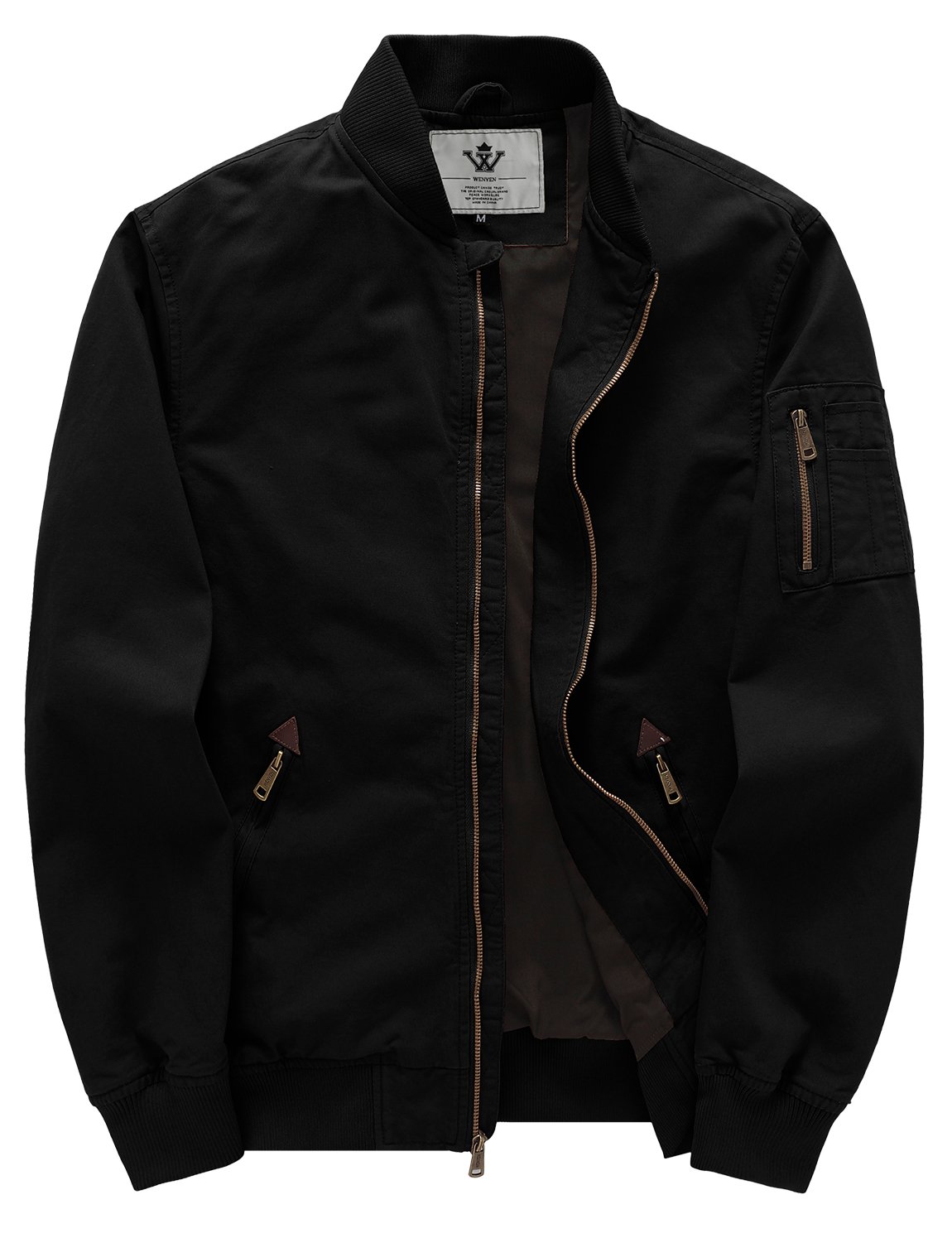 WenVen Men's Lightweight Cotton Flight Bomber Jacket Casual Military Style Perfect for Casual Wear
| WenVen Men's Light